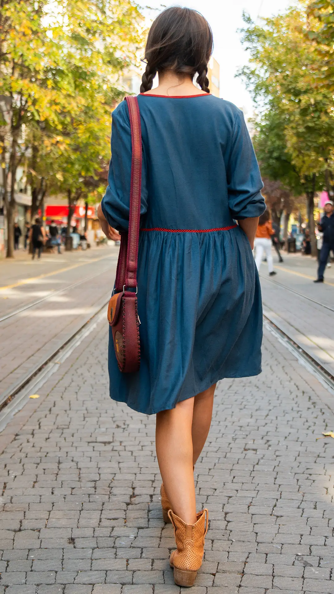 Dantel Detaylı Bohem Elbise