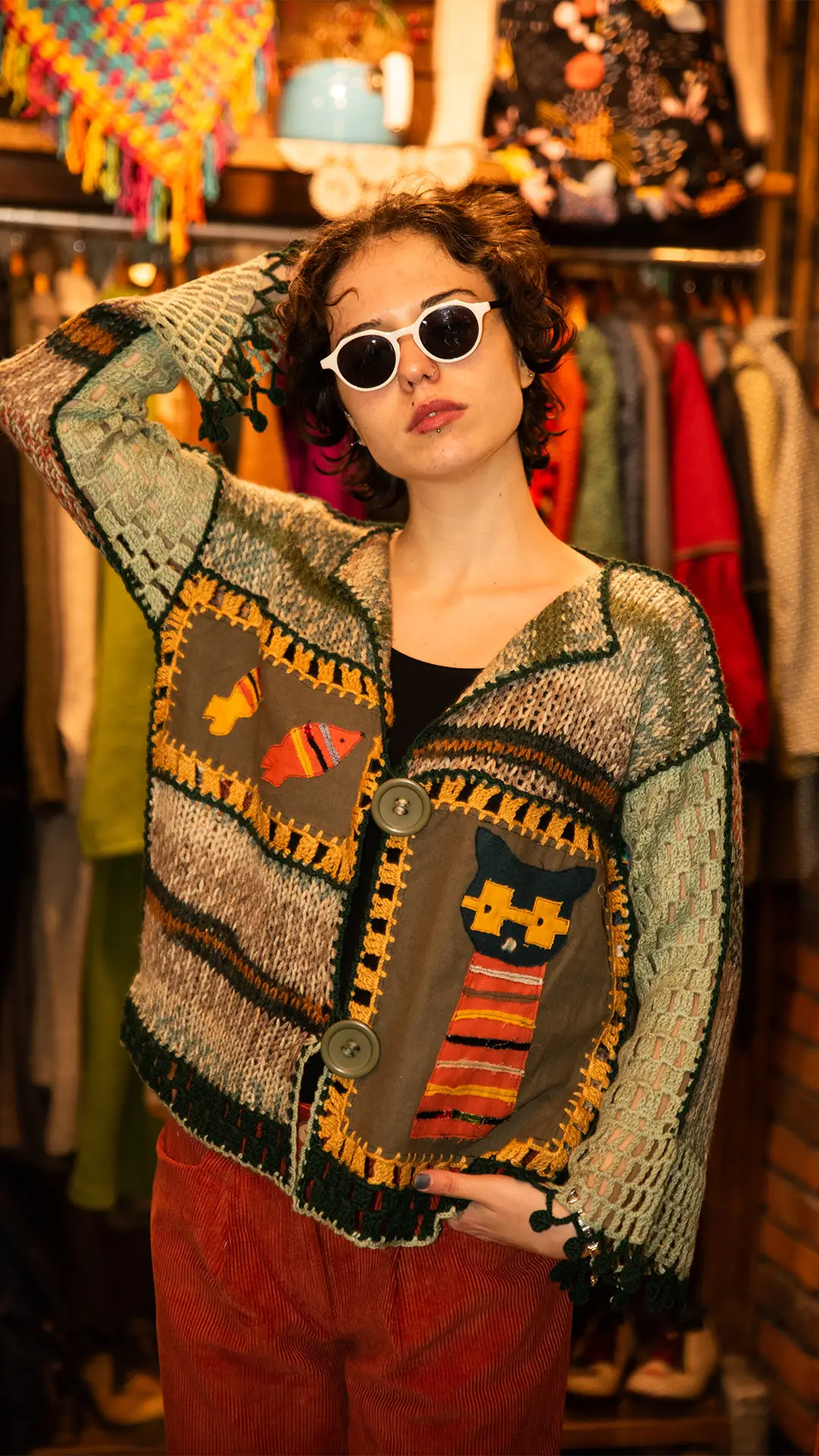 Şaşıkedi Bilgiç Kedi Hırka