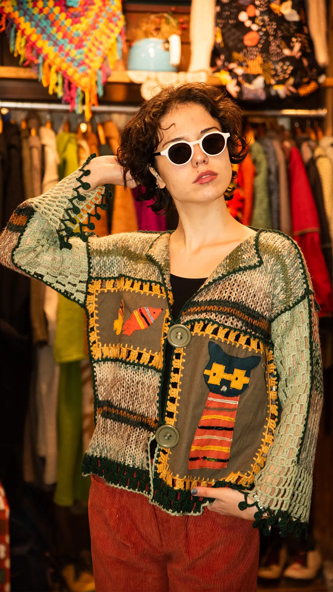 Şaşıkedi Bilgiç Kedi Hırka