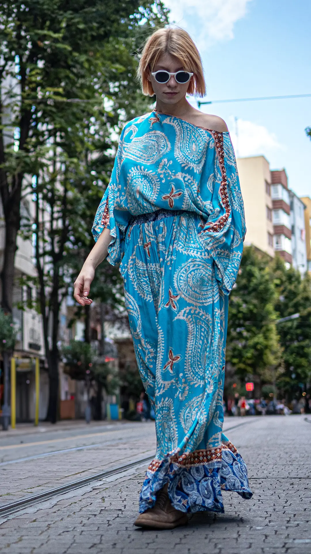 Şal Desenli İpek Takım