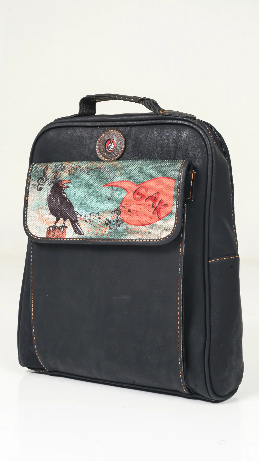 Karga Desenli Unisex Çanta (Siyah)