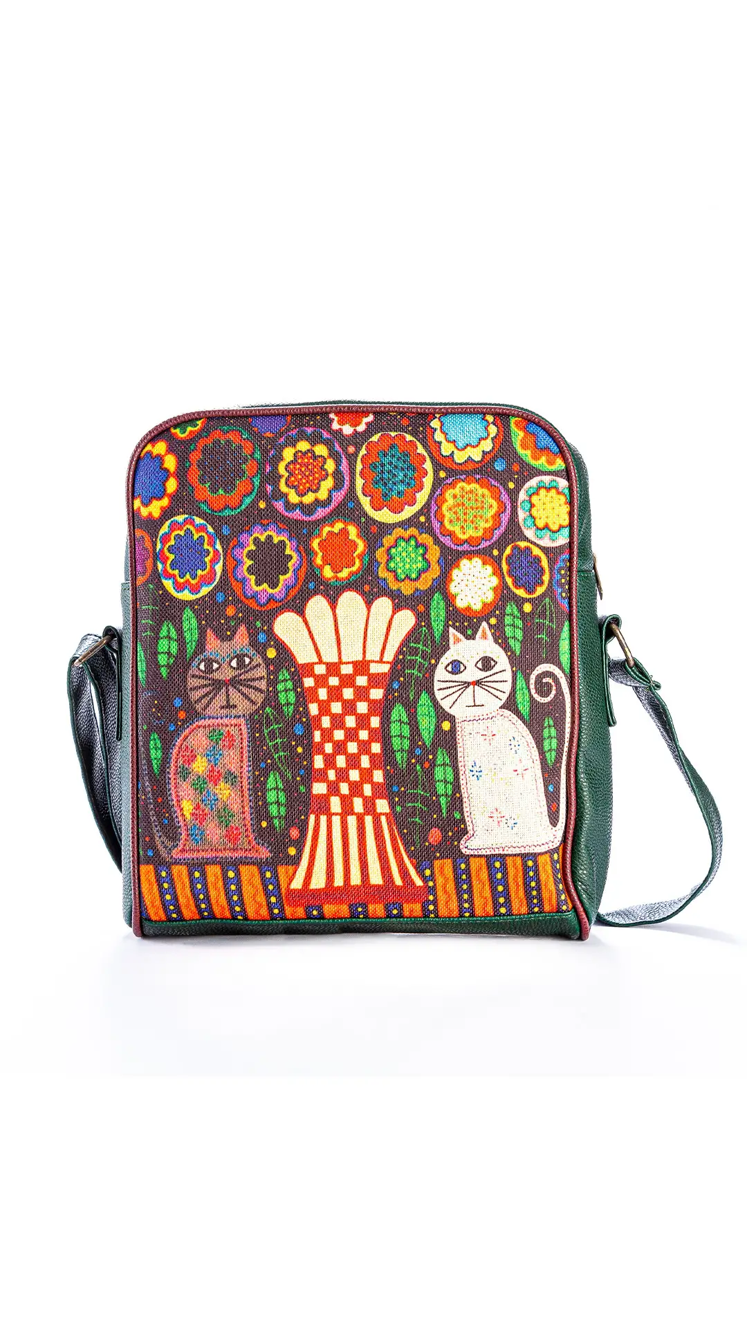 Mexican Cats Detaylı Büyük Postacı (Yeşil)