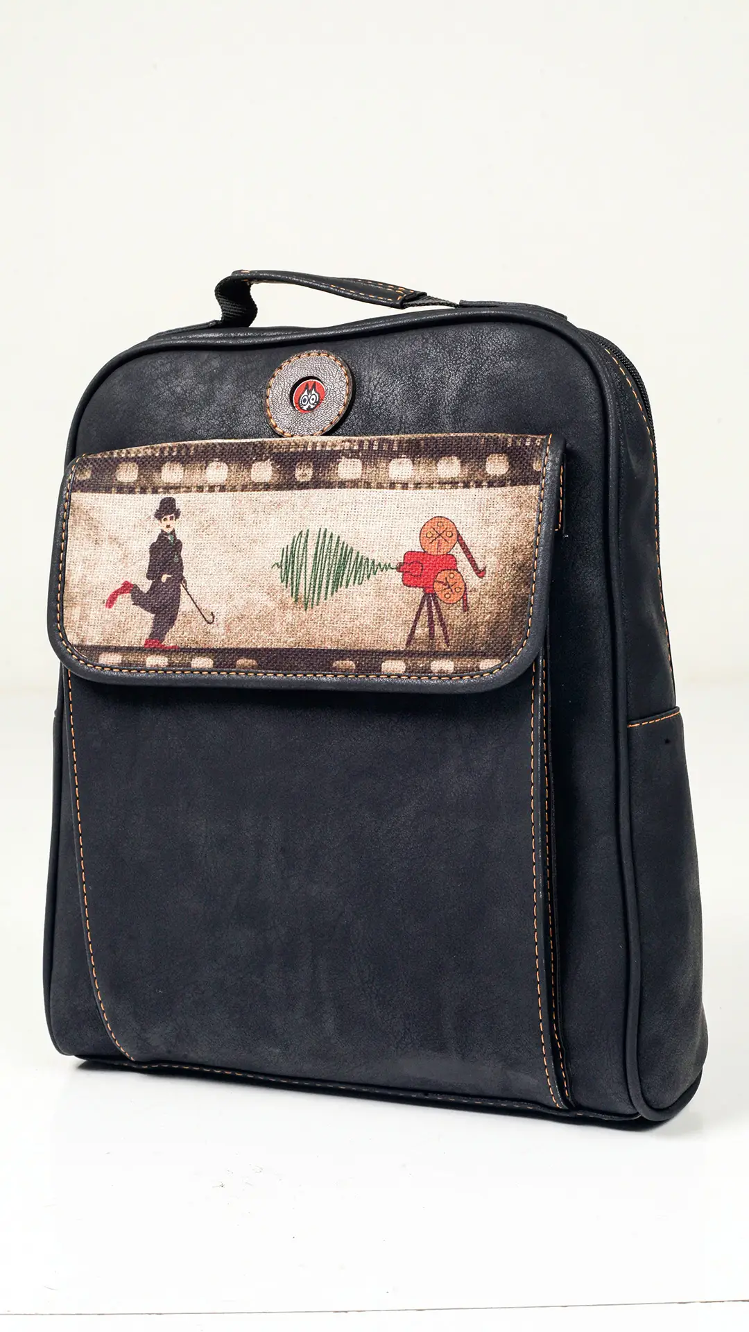 Şarlo Desenli Unisex Çanta (Siyah)