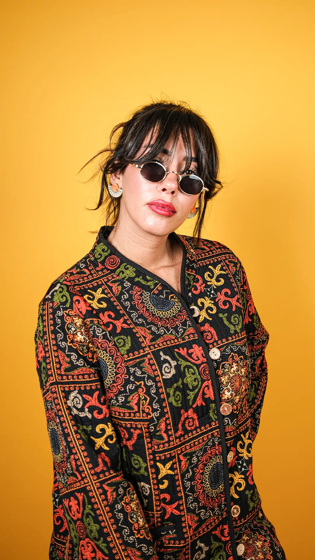 Etnik Desenli Mevsimlik Ceket