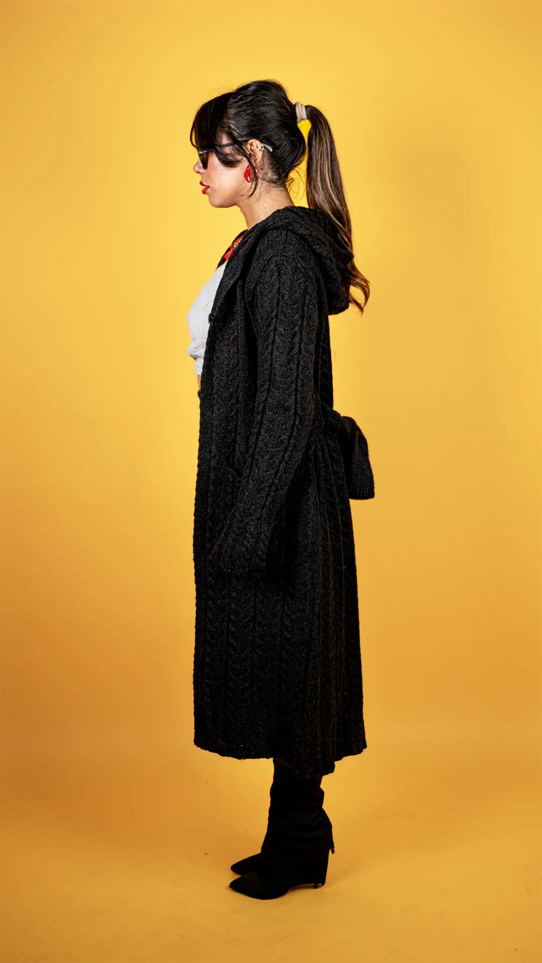 Saç Örgü Uzun Hırka