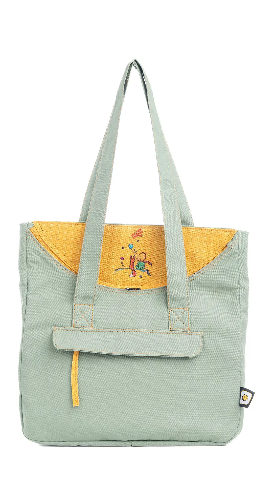 Küçük Prens Desenli Kol Çantası Su Yeşili