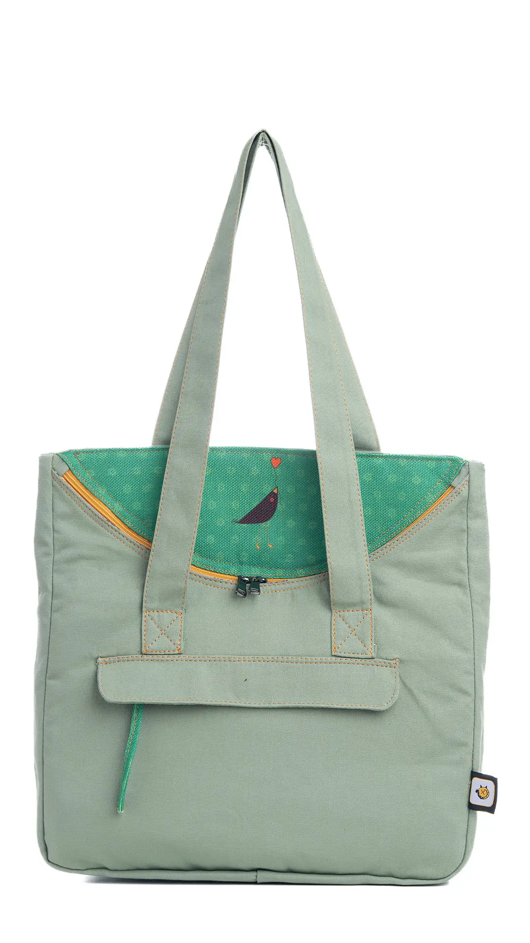 Karga Desenli Kol Çantası Su Yeşili