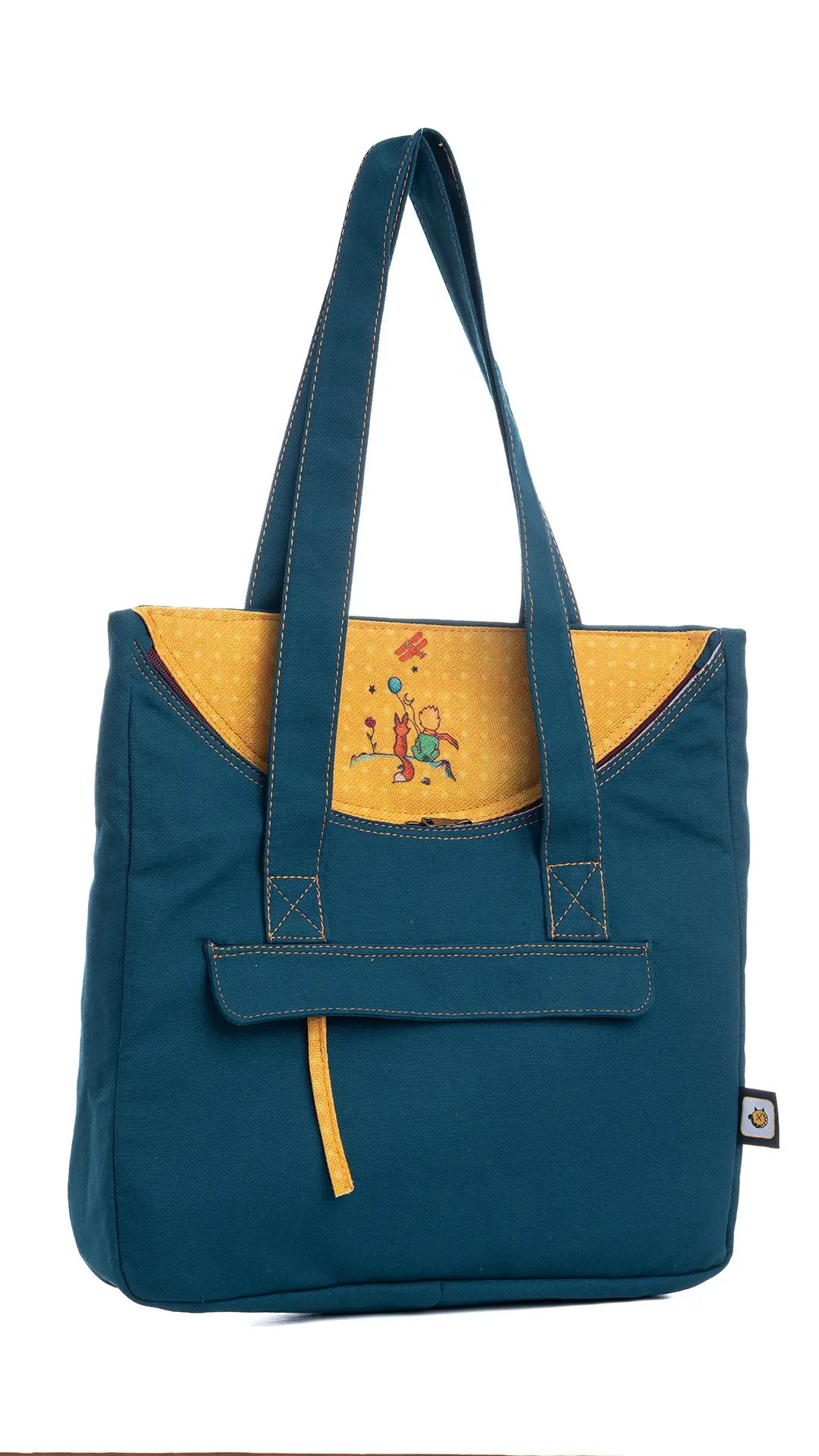 Küçük Prens Desenli Kol Çantası Mavi