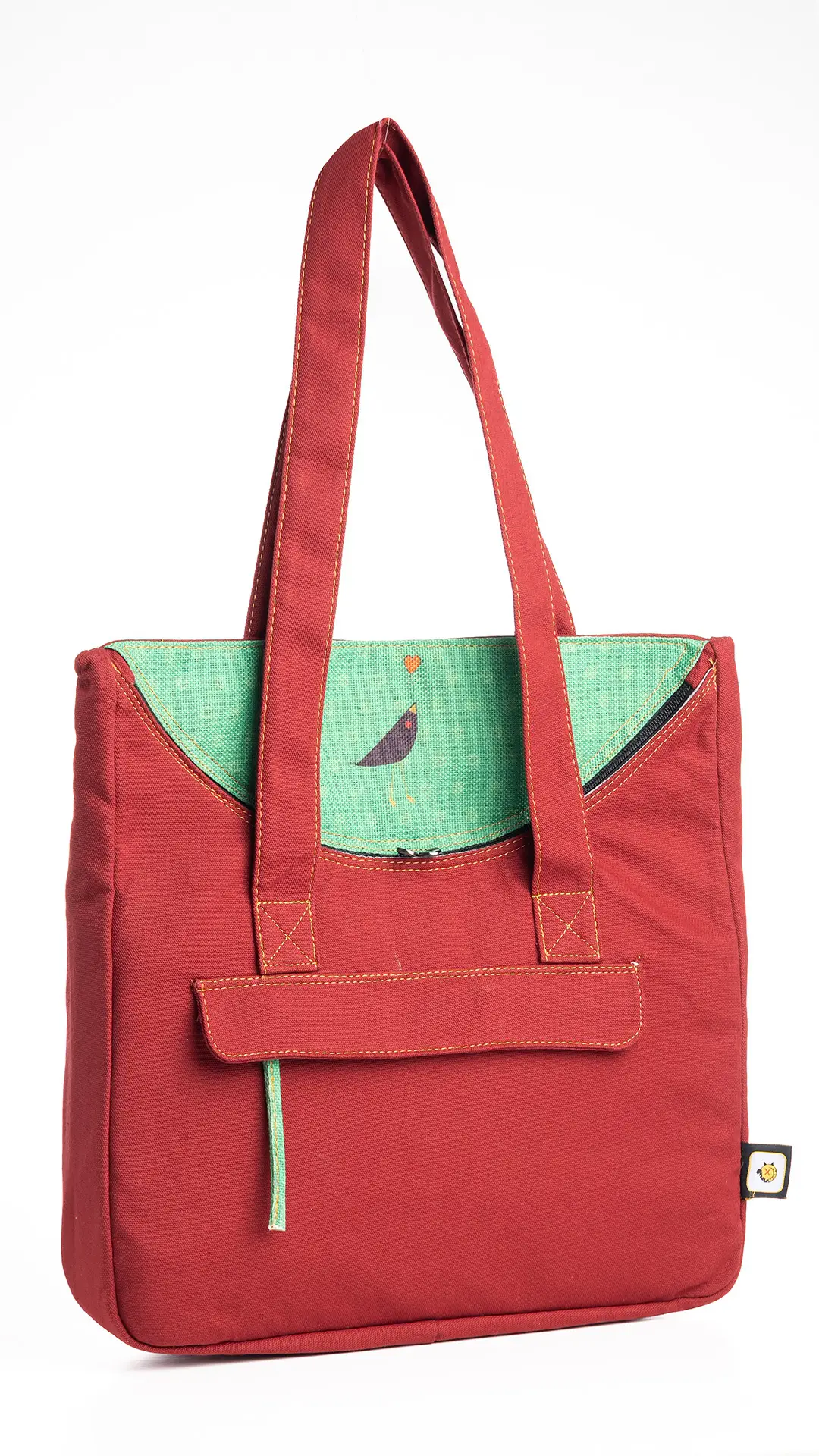 Karga Desenli Kol Çantası Bordo