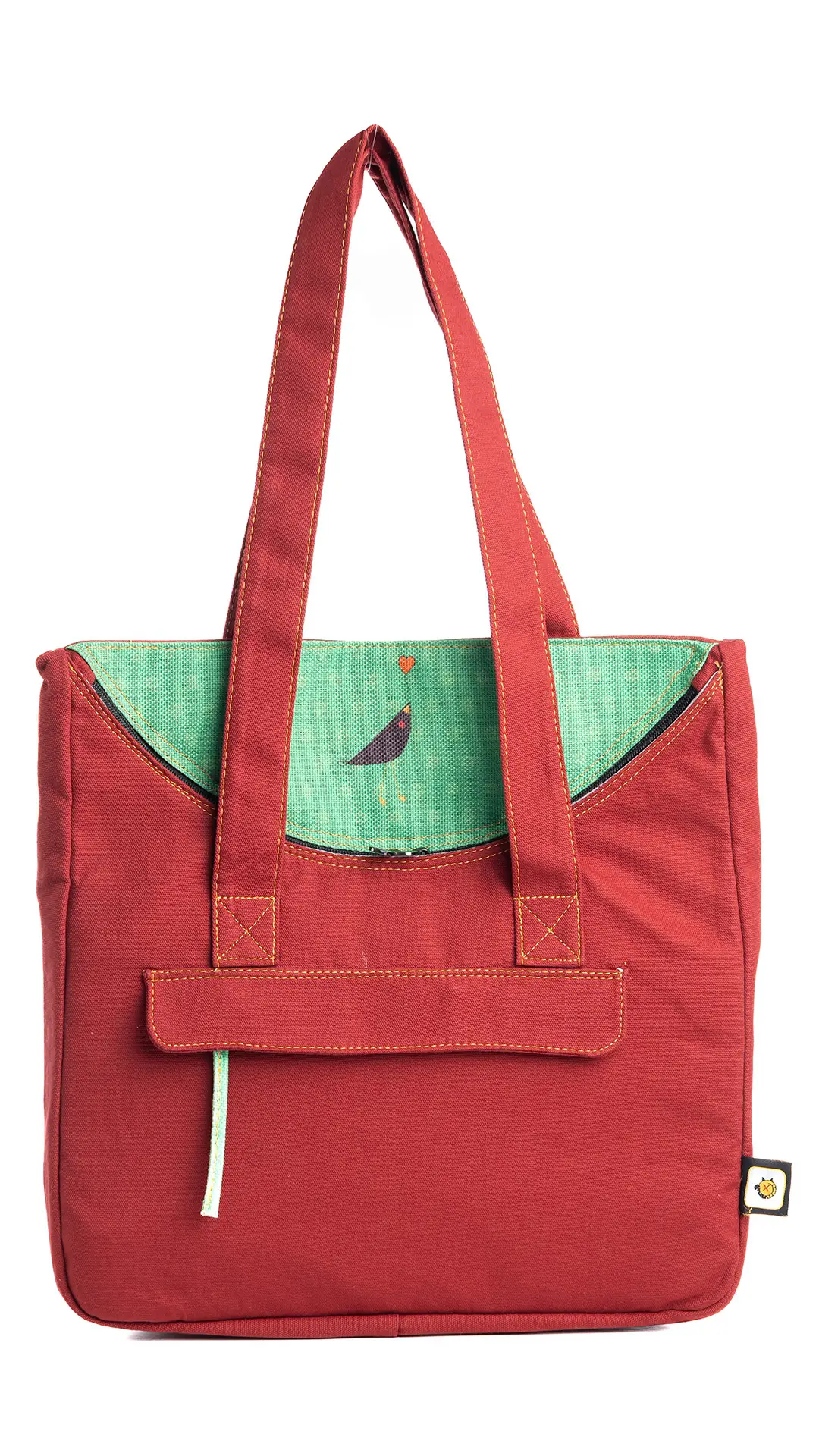 Karga Desenli Kol Çantası Bordo