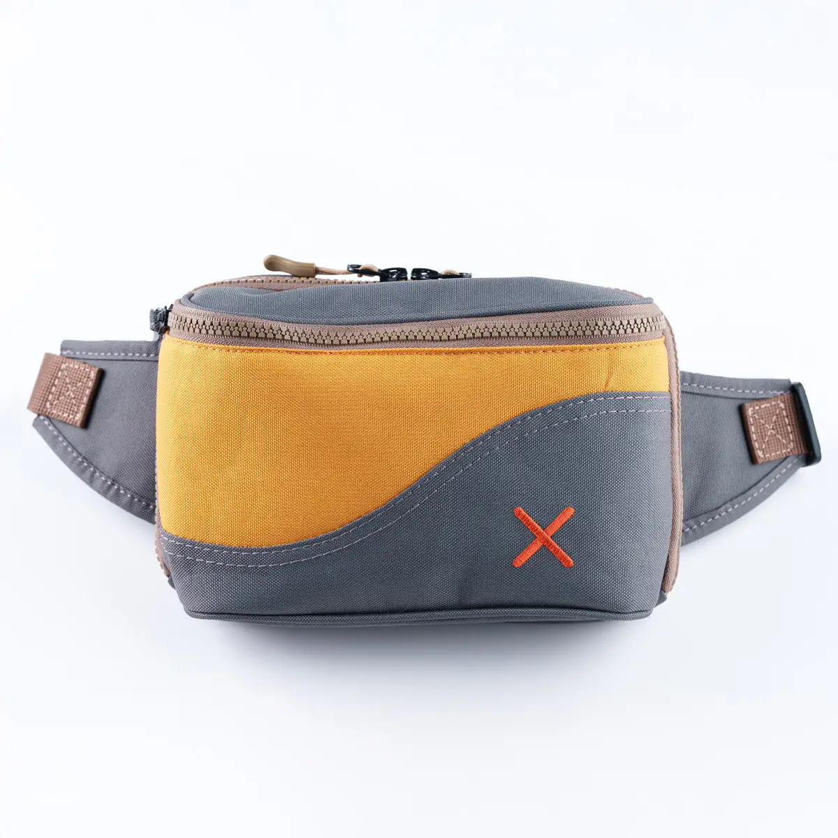 Grey-Yellow Simple Bel Çantası