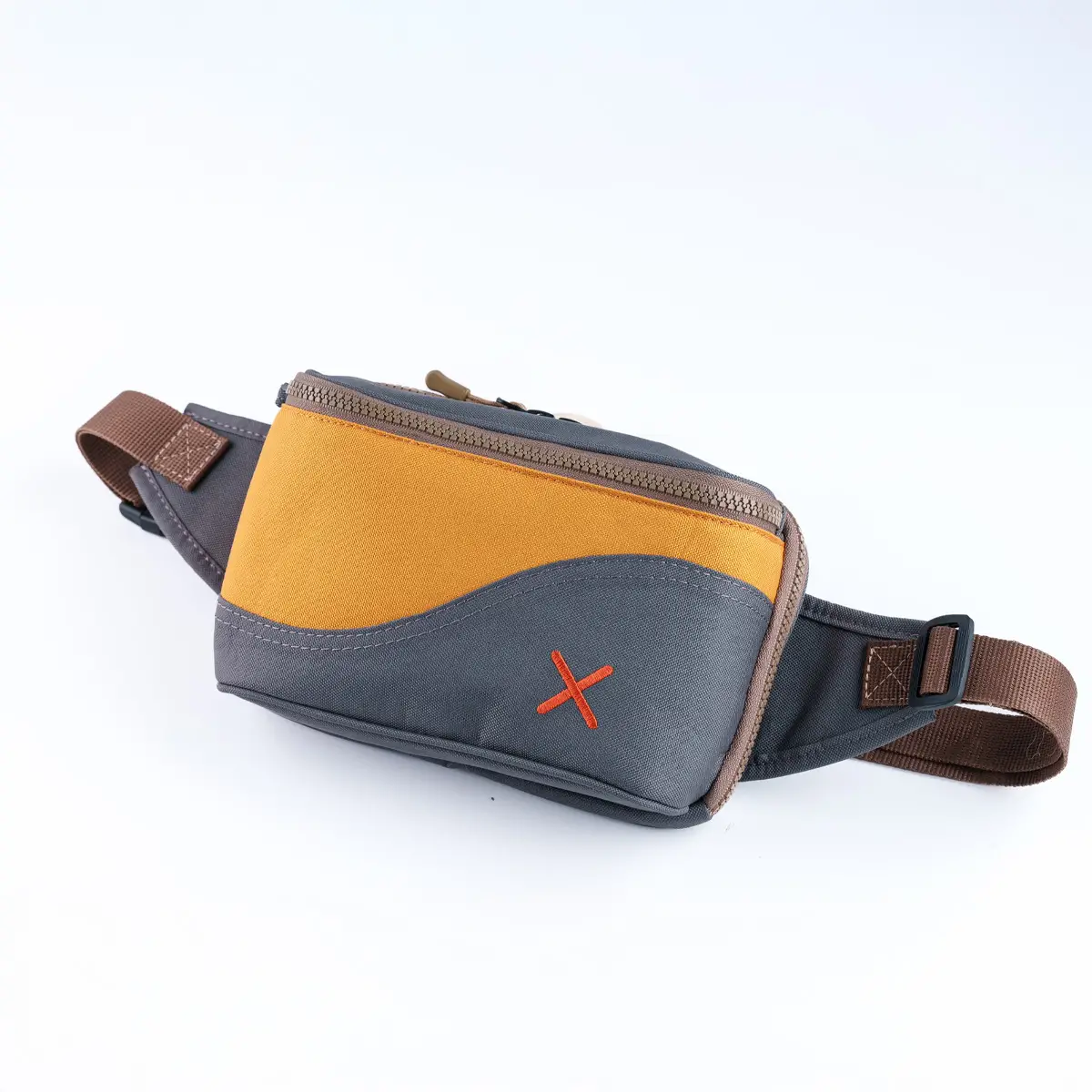 Grey-Yellow Simple Bel Çantası