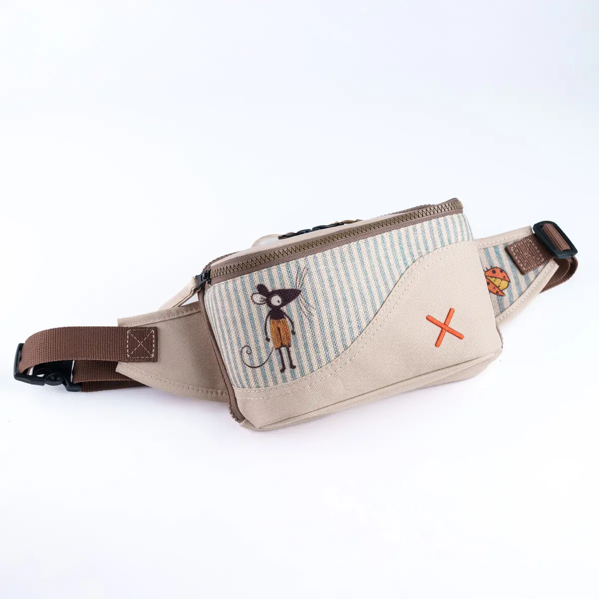 Cream Ratatuy Bel Çantası