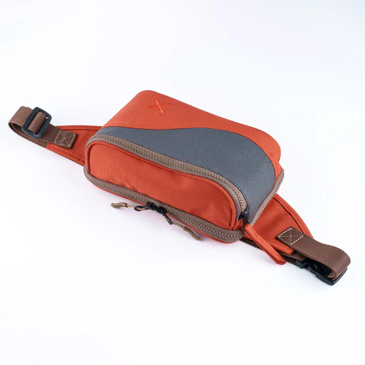 Orange-Grey Simple Bel Çantası