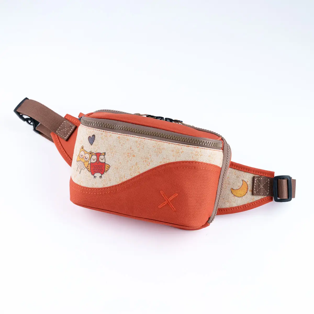 Orange Owls Also Love Bel Çantası