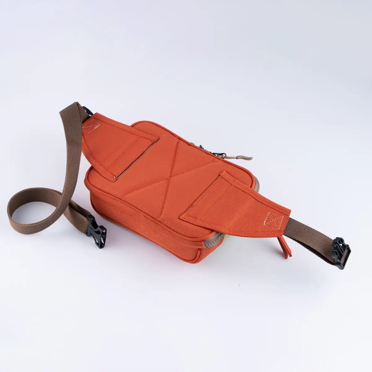 Green-Orange Simple Bel Çantası