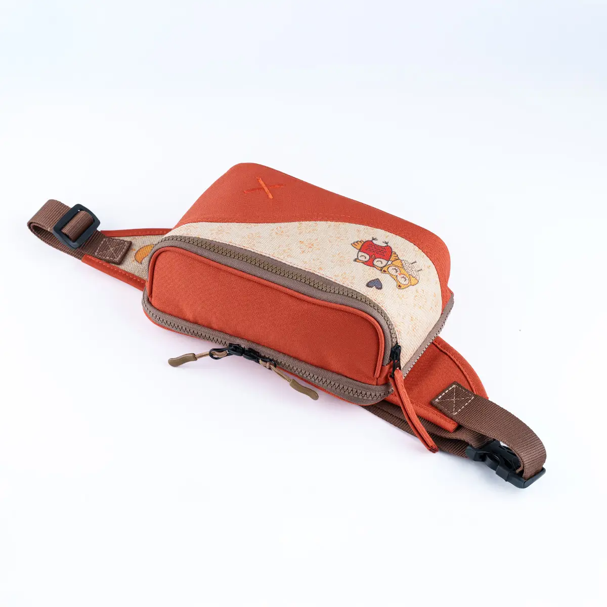 Orange Owls Also Love Bel Çantası