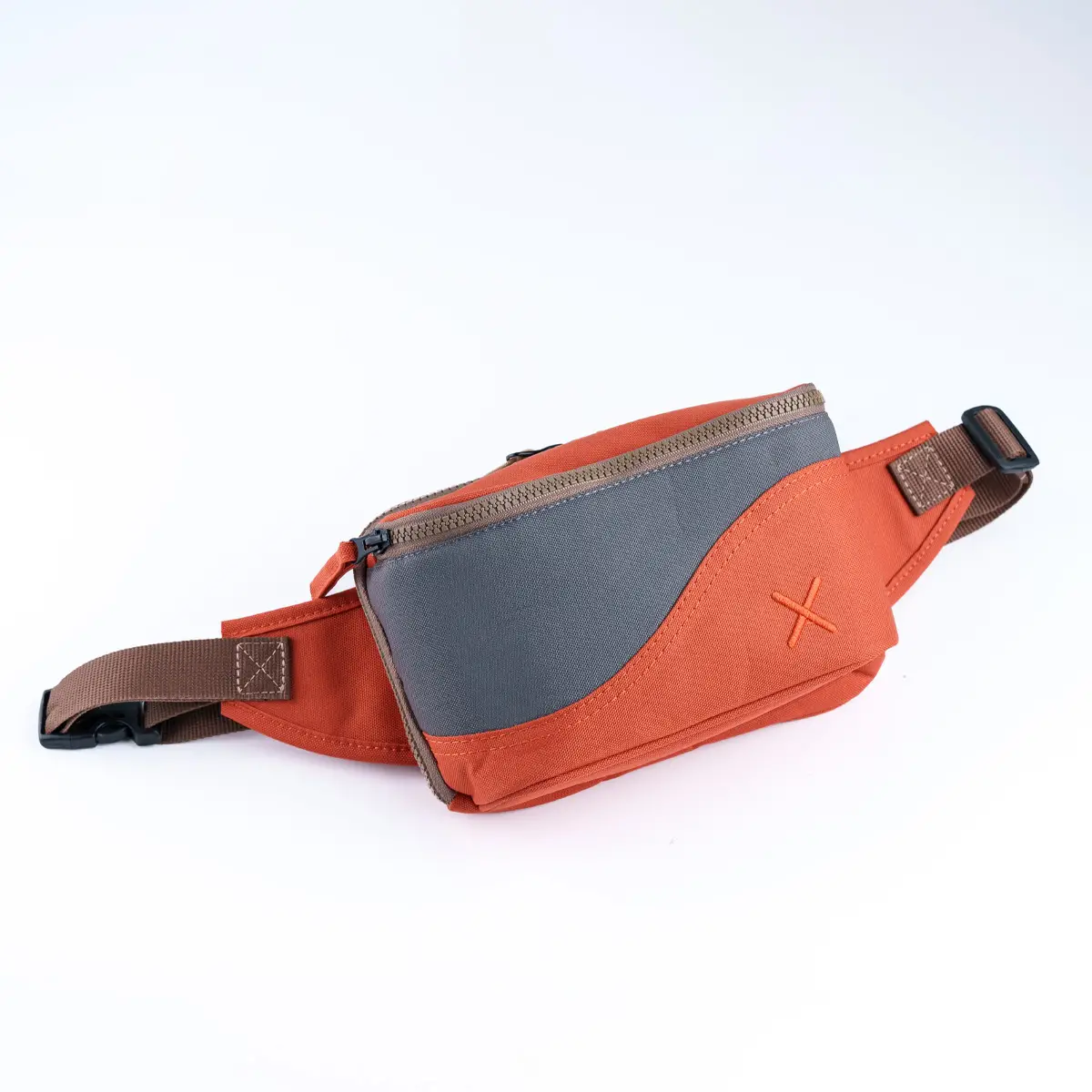 Orange-Grey Simple Bel Çantası