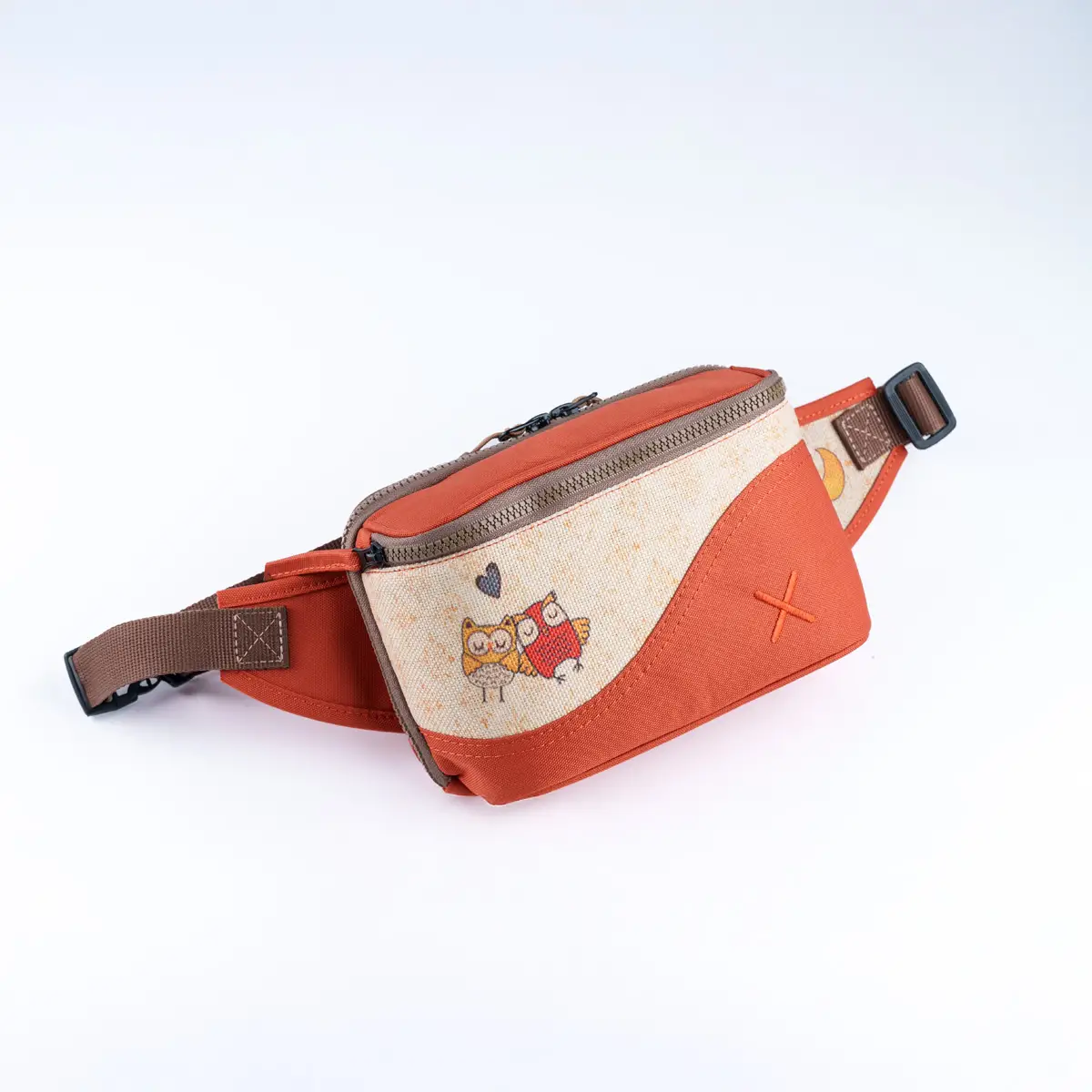 Orange Owls Also Love Bel Çantası