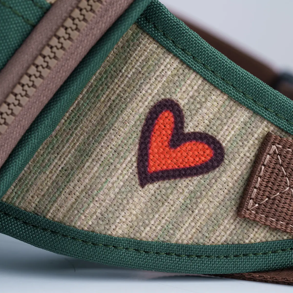 Green Cat&Dog Love Bel Çantası