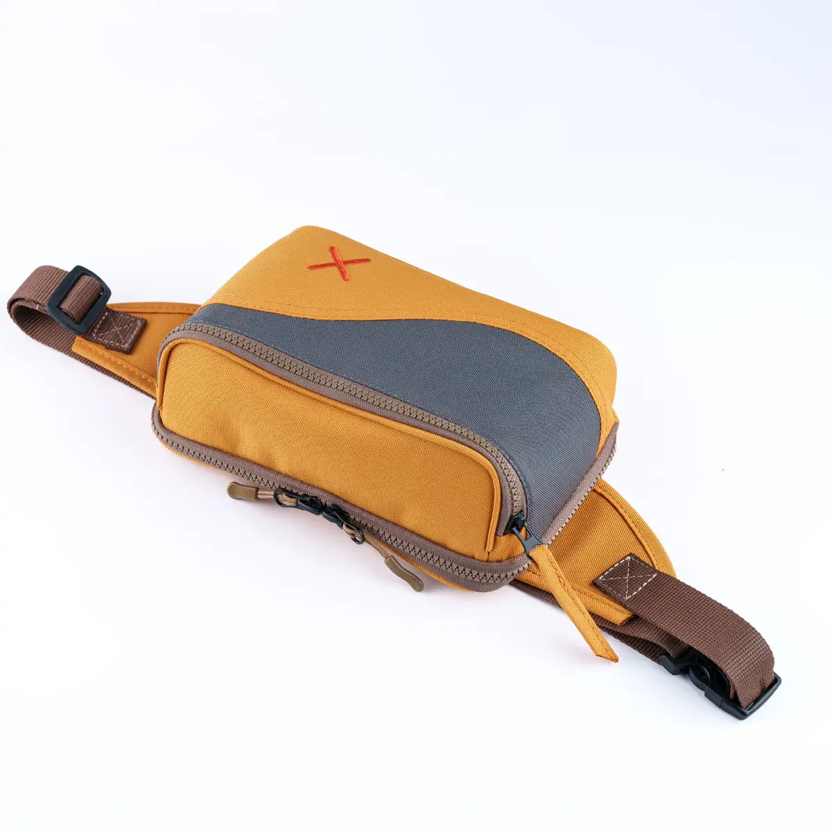 Grey-Yellow Simple Bel Çantası