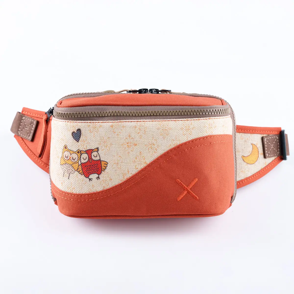 Orange Owls Also Love Bel Çantası