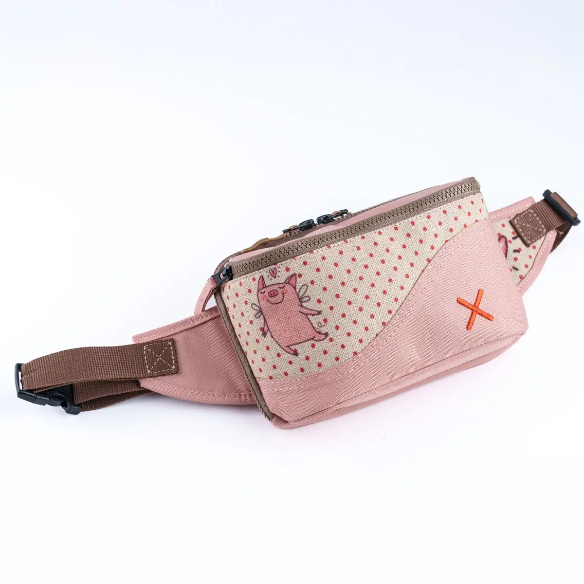 Pink In Days of Yore Piglet Bel Çantası