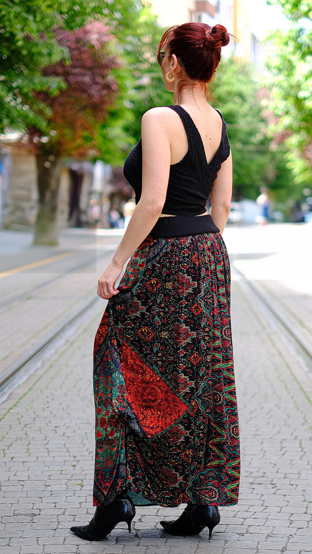 Desenli Otantik Etek