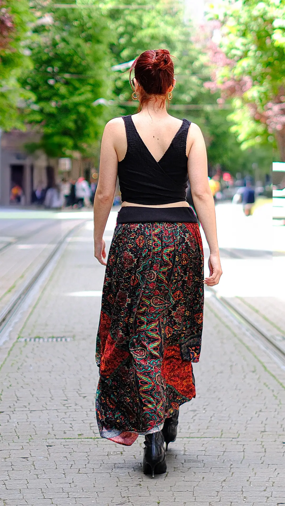 Desenli Otantik Etek