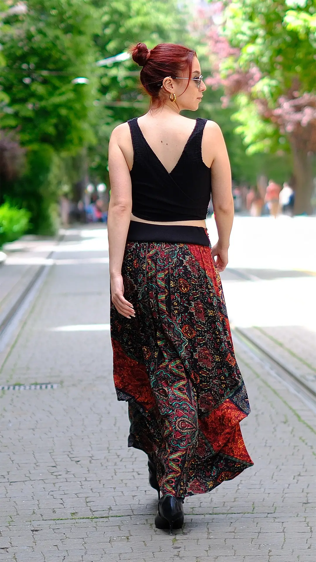 Desenli Otantik Etek