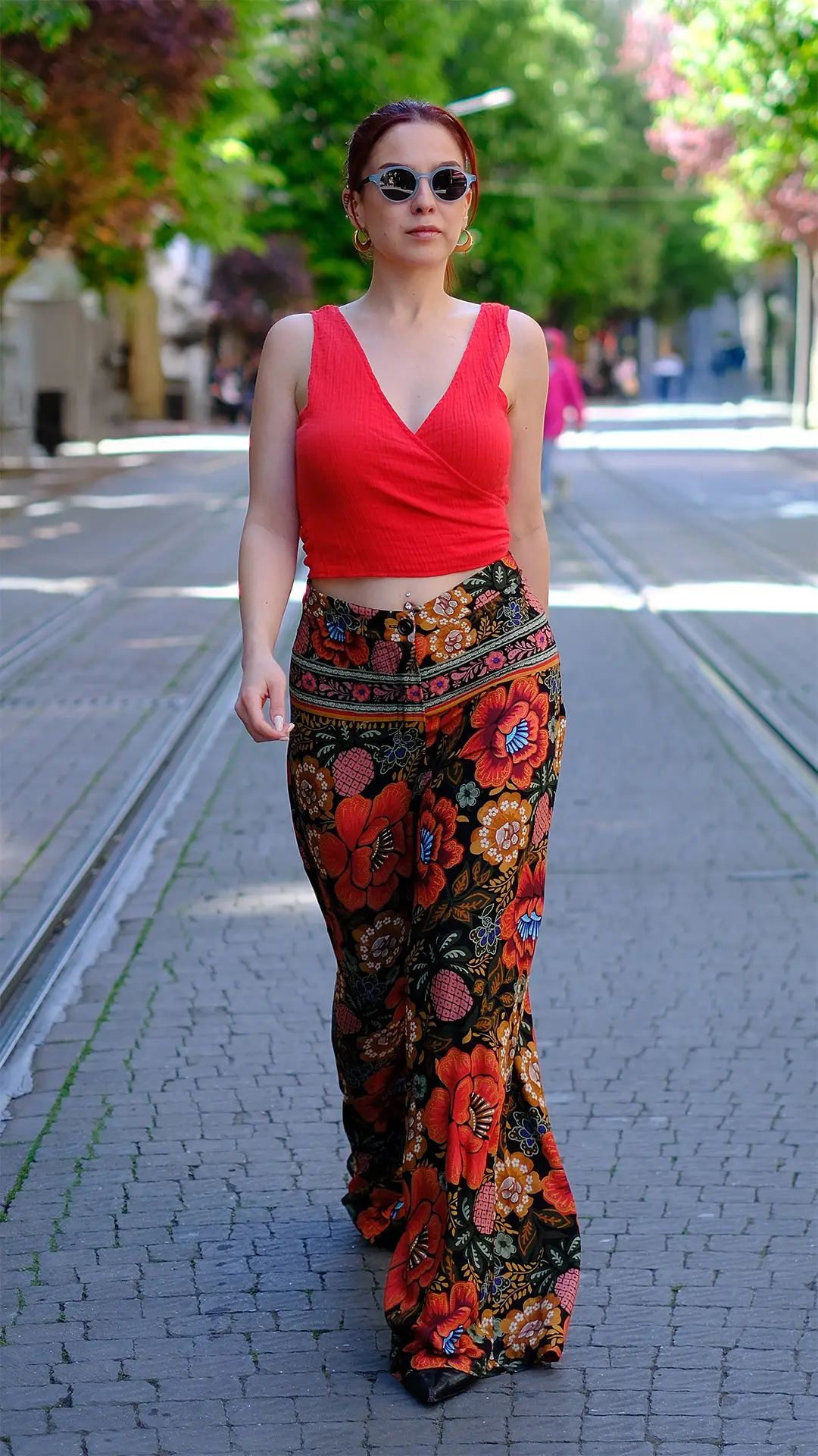 Desenli Palazzo Pantolon