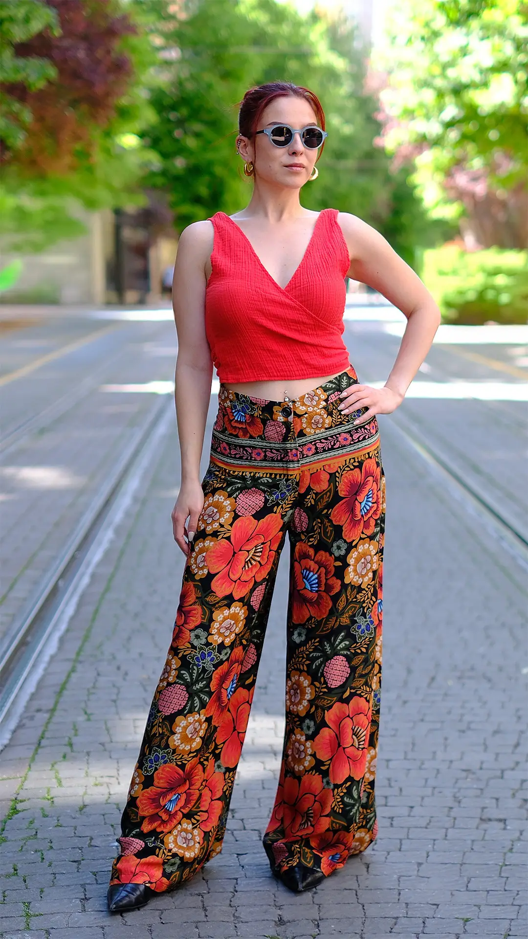 Desenli Palazzo Pantolon