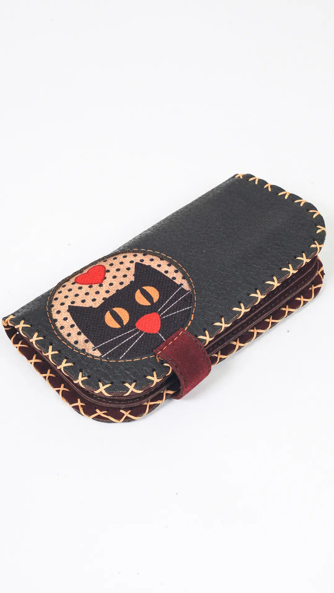 Kalpli Kedi Kafası Cüzdan