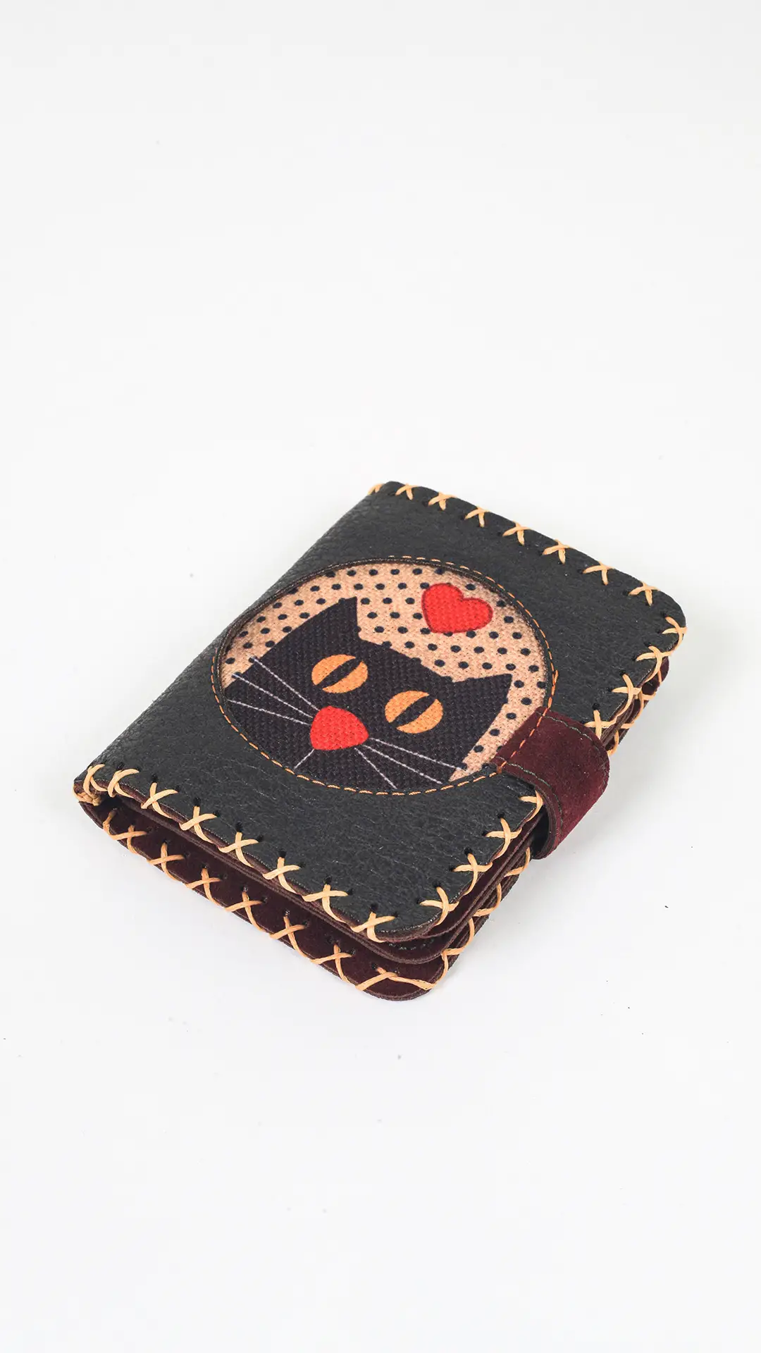 Kalpli Kedi Kafası Küçük Cüzdan