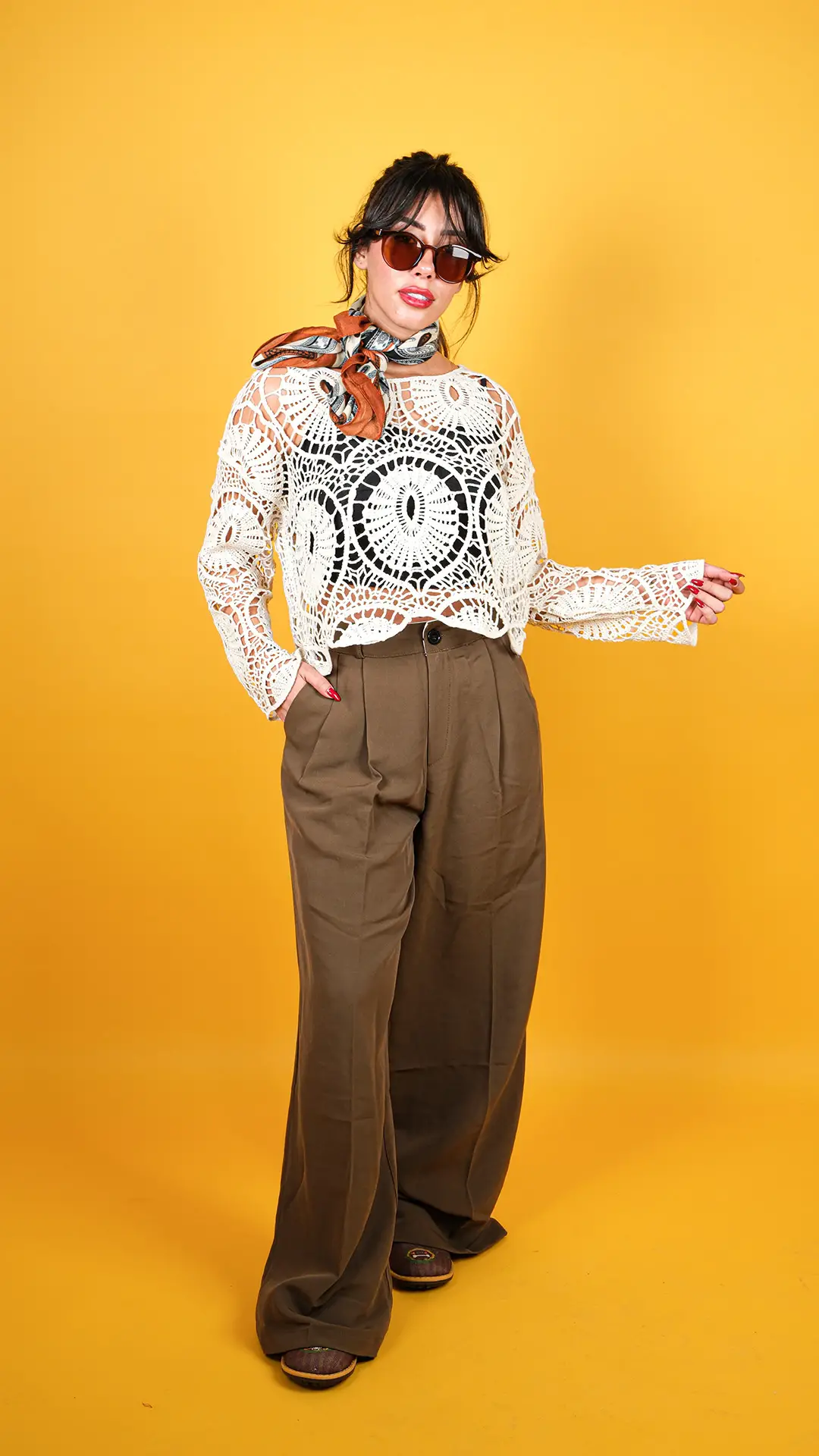 Yüksel Bel Kumaş Pantolon