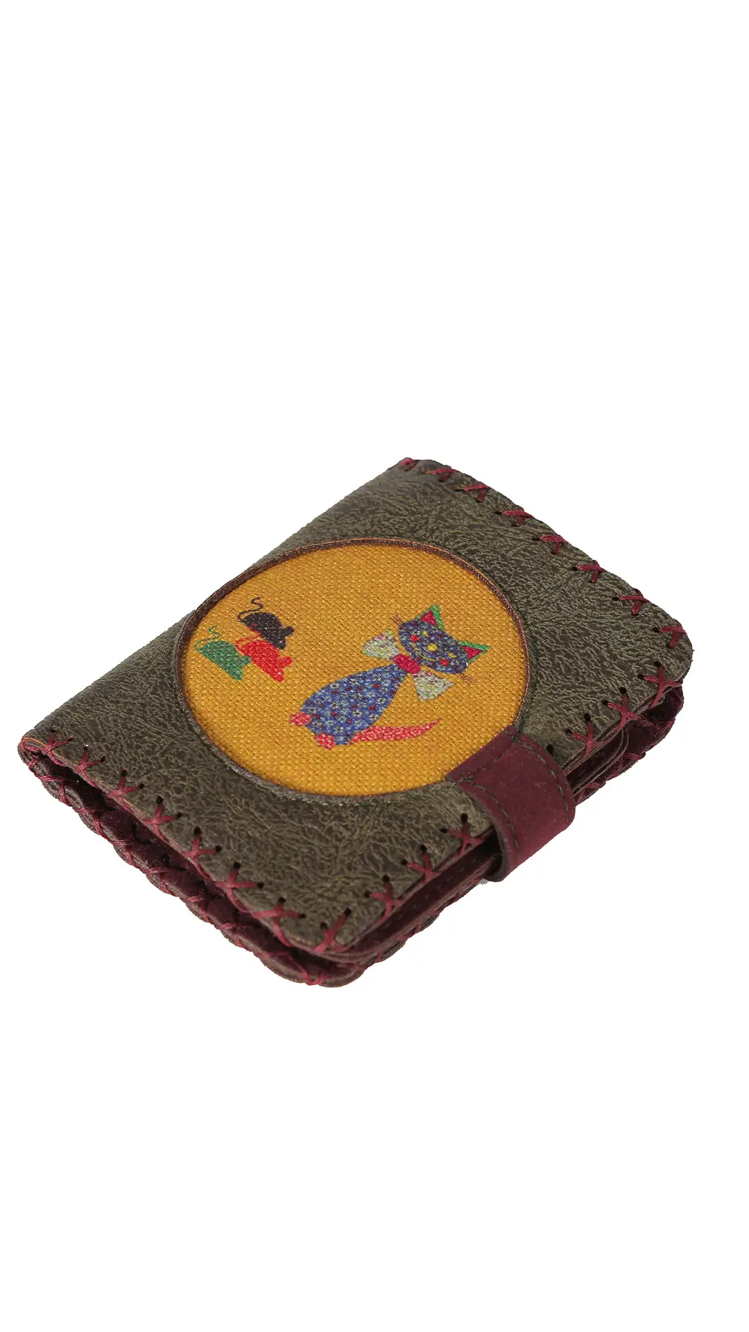 Kedi ve Fareler Desenli Küçük Cüzdan