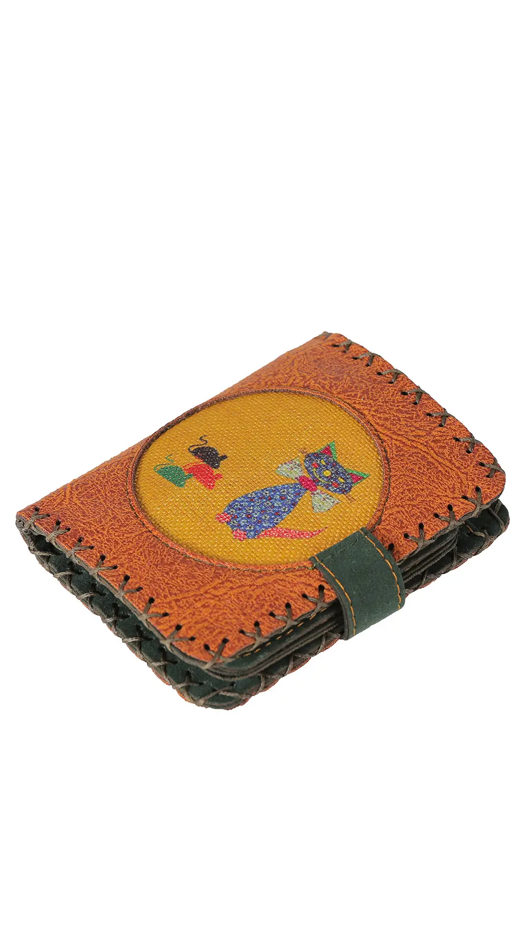 Kedi ve Fareler Desenli Küçük Cüzdan