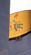 Küçük Prens Desenli Kol Çantası Gri