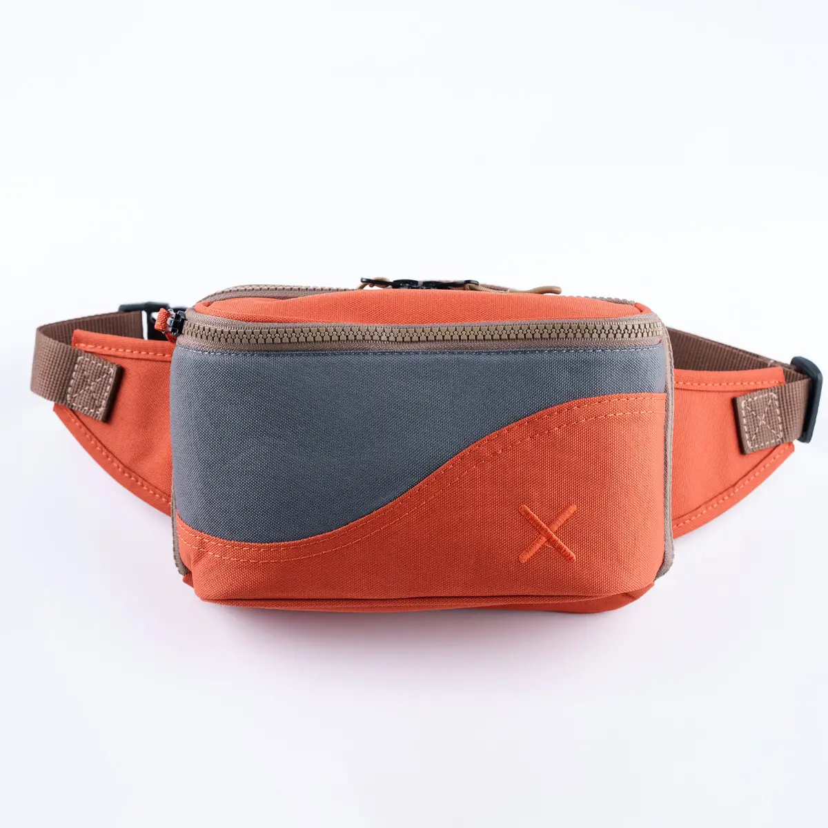 Orange-Grey Simple Bel Çantası