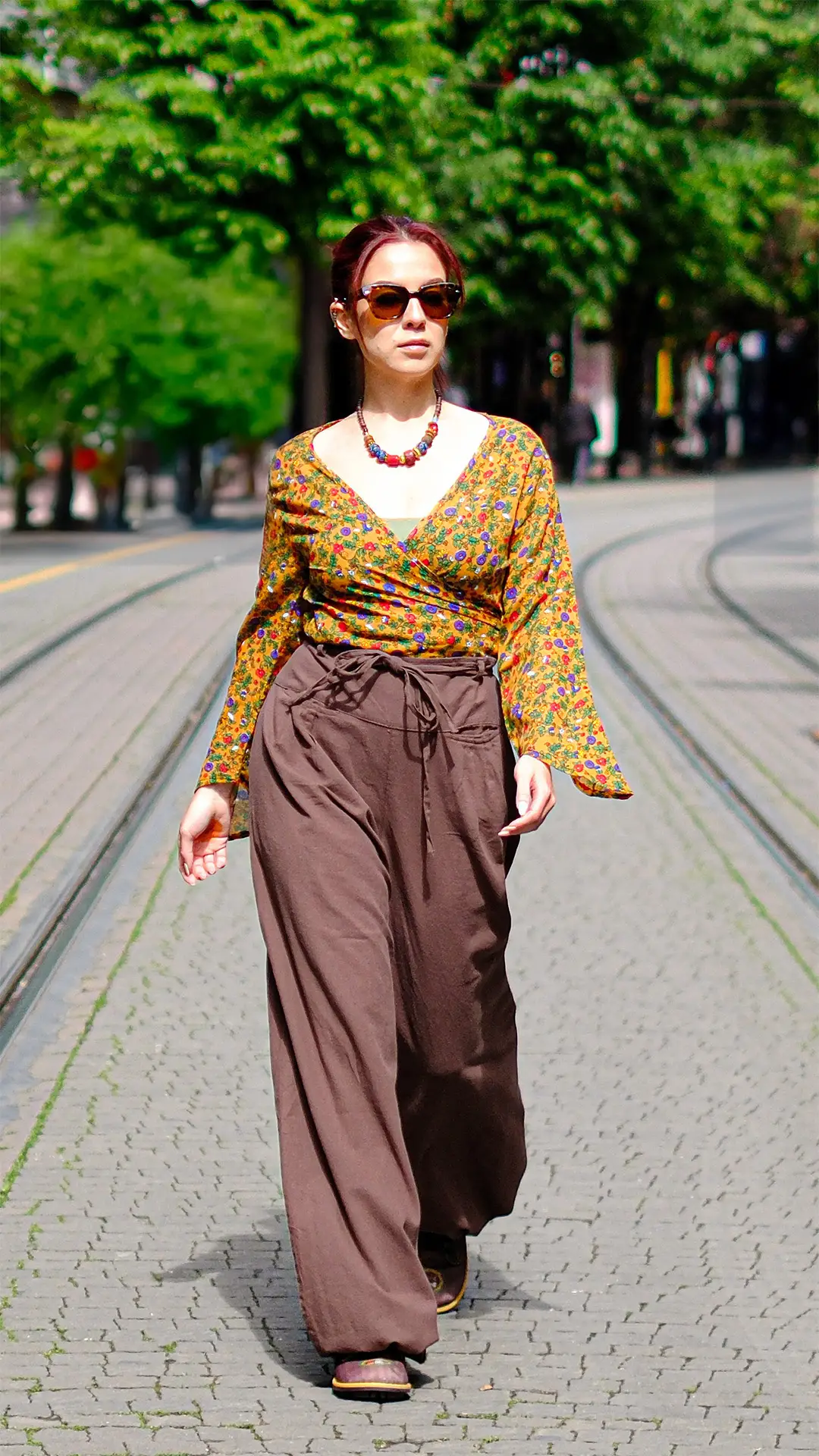 Cep Detaylı Pantolon Kahve