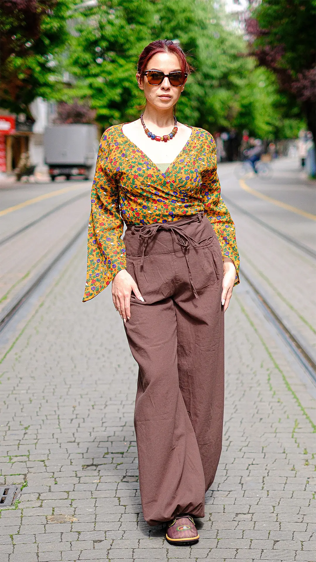 Cep Detaylı Pantolon Kahve