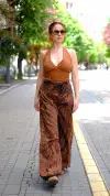 Cep Detaylı Pantolon Batik Desen
