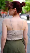 Çiçek İşlemeli Örgü Bluz