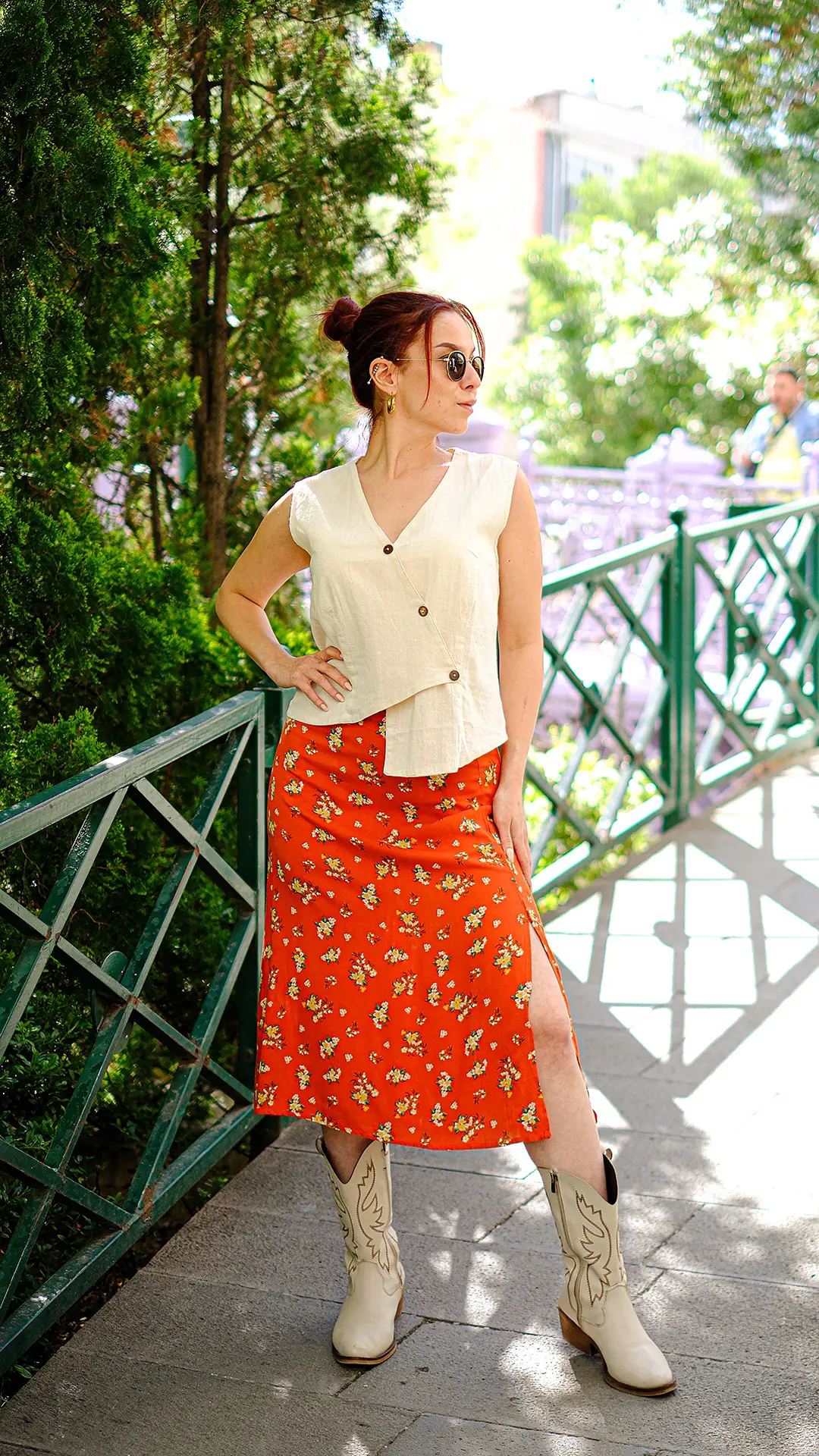 Yırtmaçlı Midi Etek