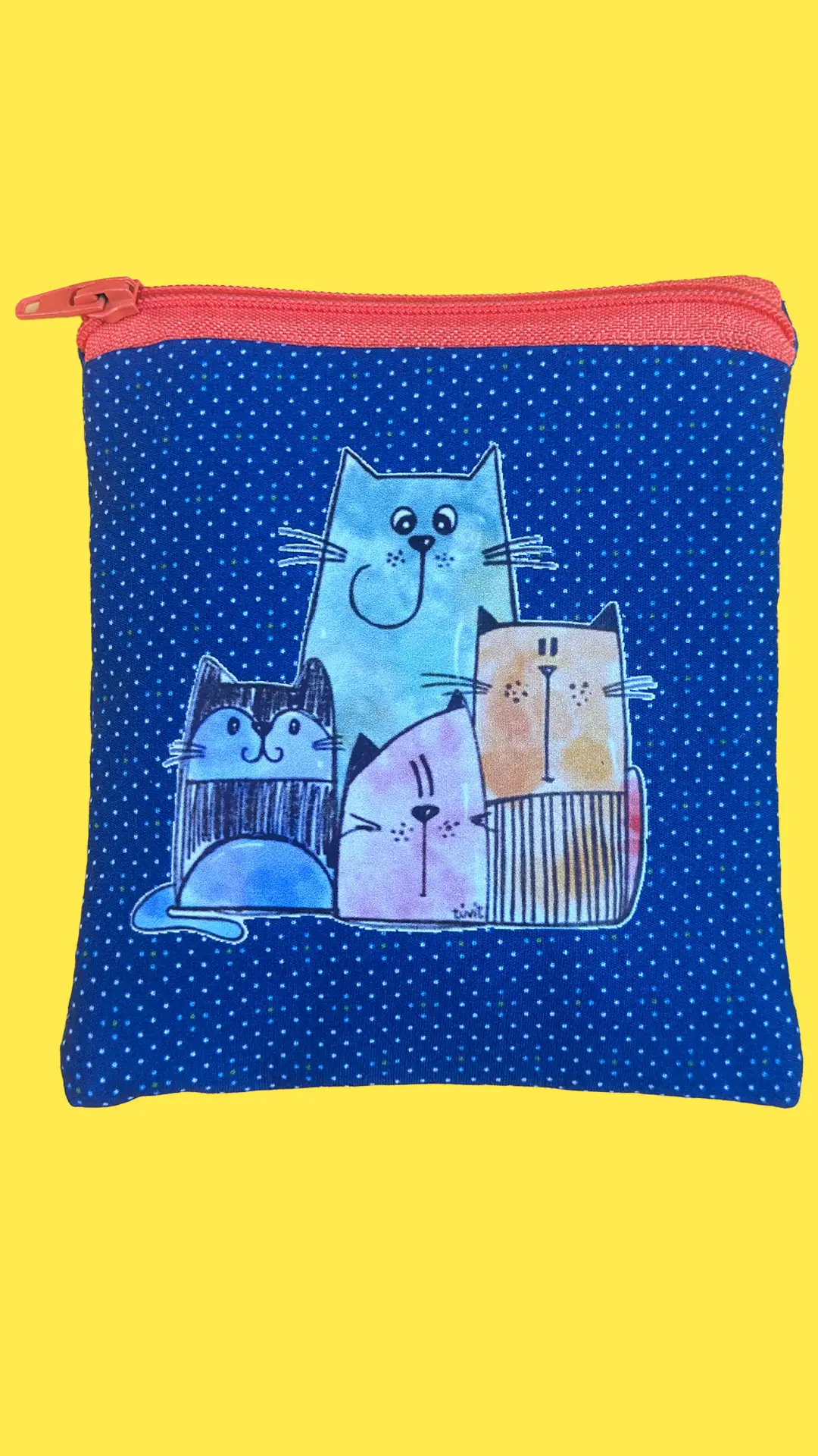 Kedi Familyası Bozuk Para Cüzdanı