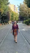 Kedi İşlemeli Tasarım Pazen Etek