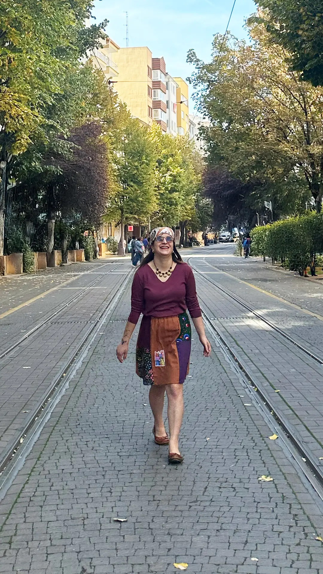 Kedi İşlemeli Tasarım Pazen Etek