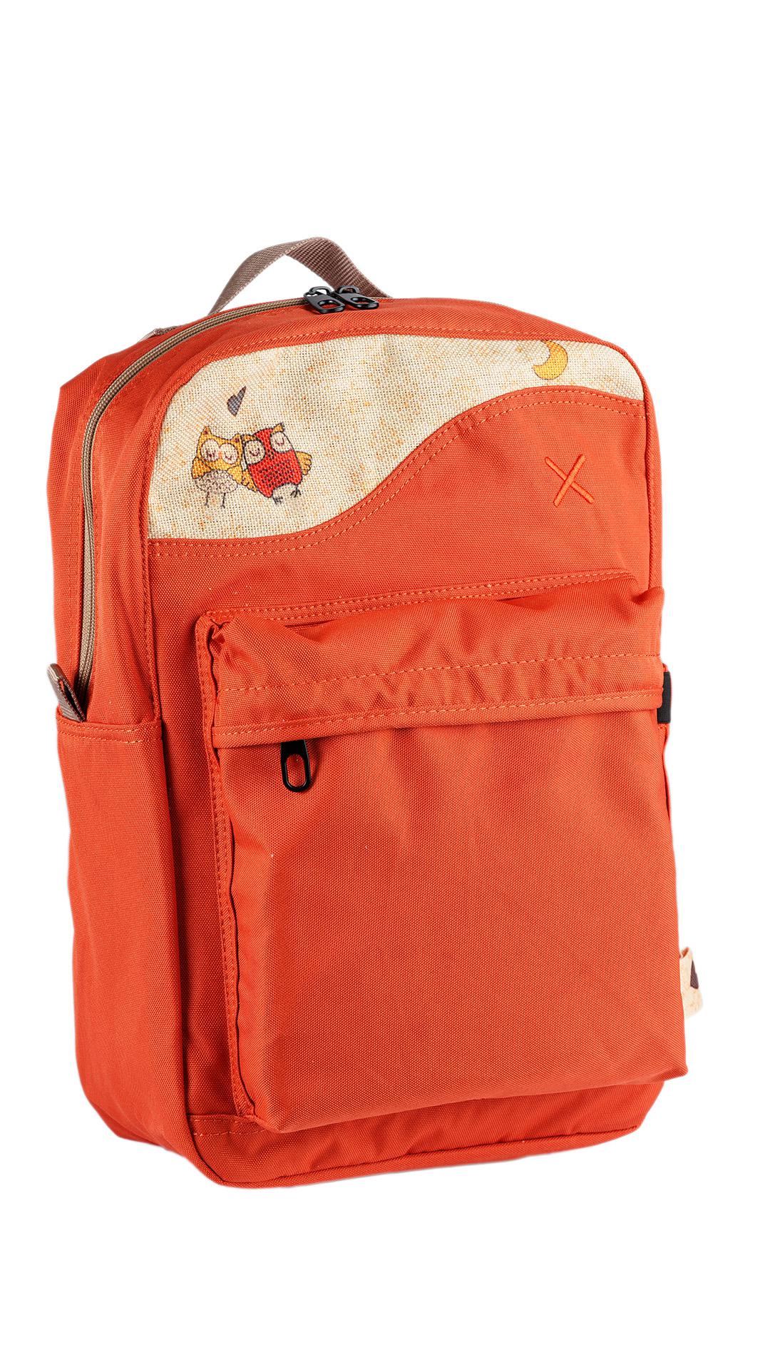 Orange Owls Also Love Backpack