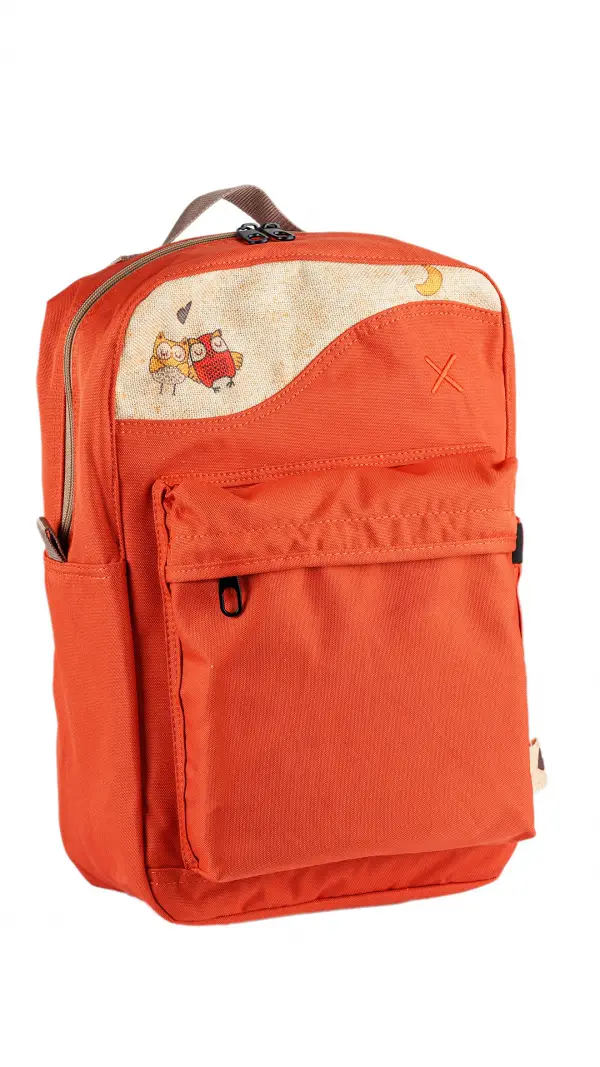Orange Owls Also Love Backpack