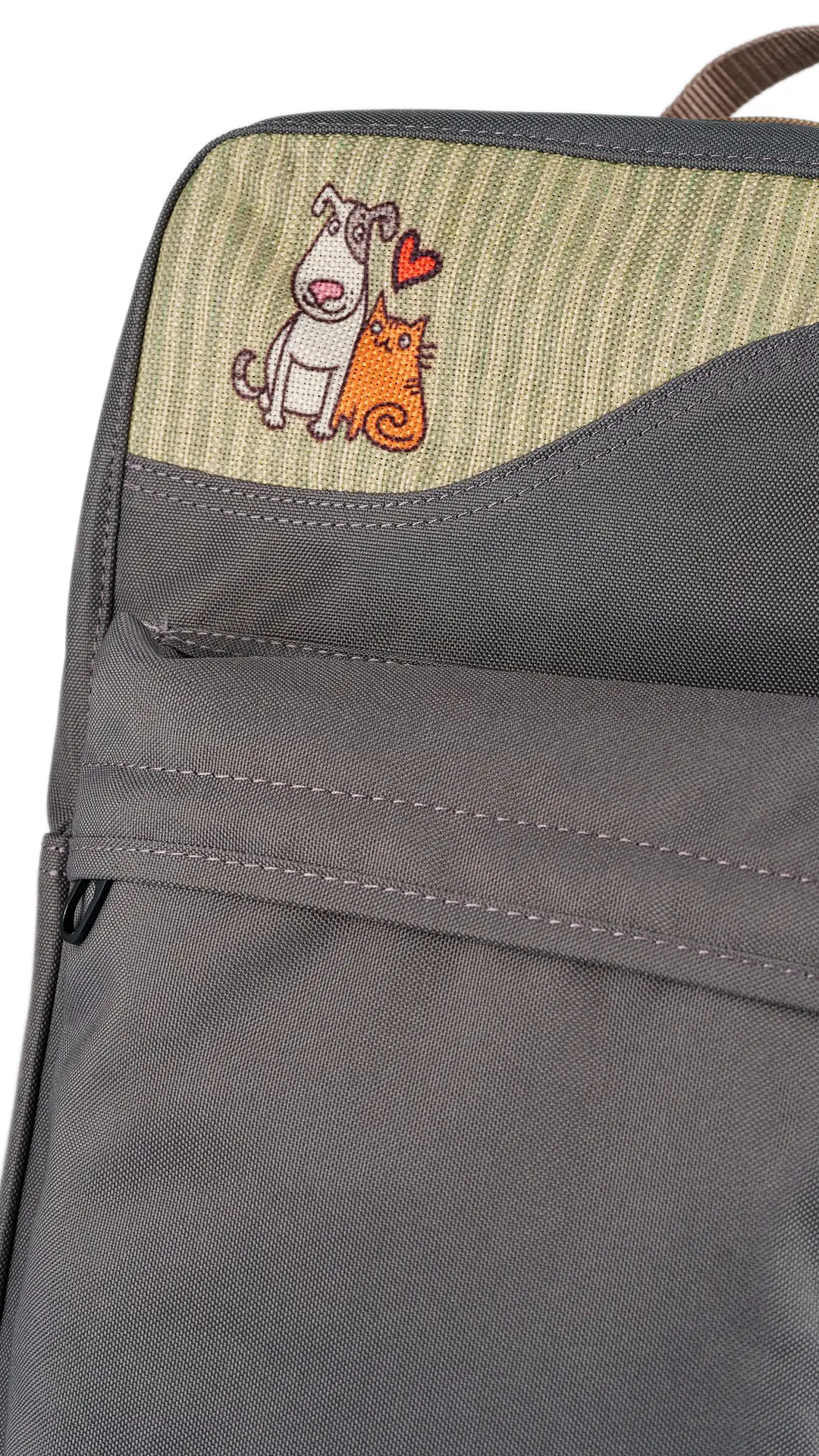 Grey Cat&Dog Love Backpack